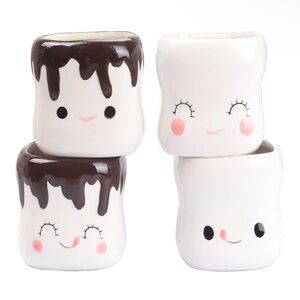 Cute Marshmallow Face Mugs 6 Oz